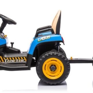 TRACTOR CON REMOLQUE 12V, RC PARENTAL, AZUL INDA613-LE-BBH-030